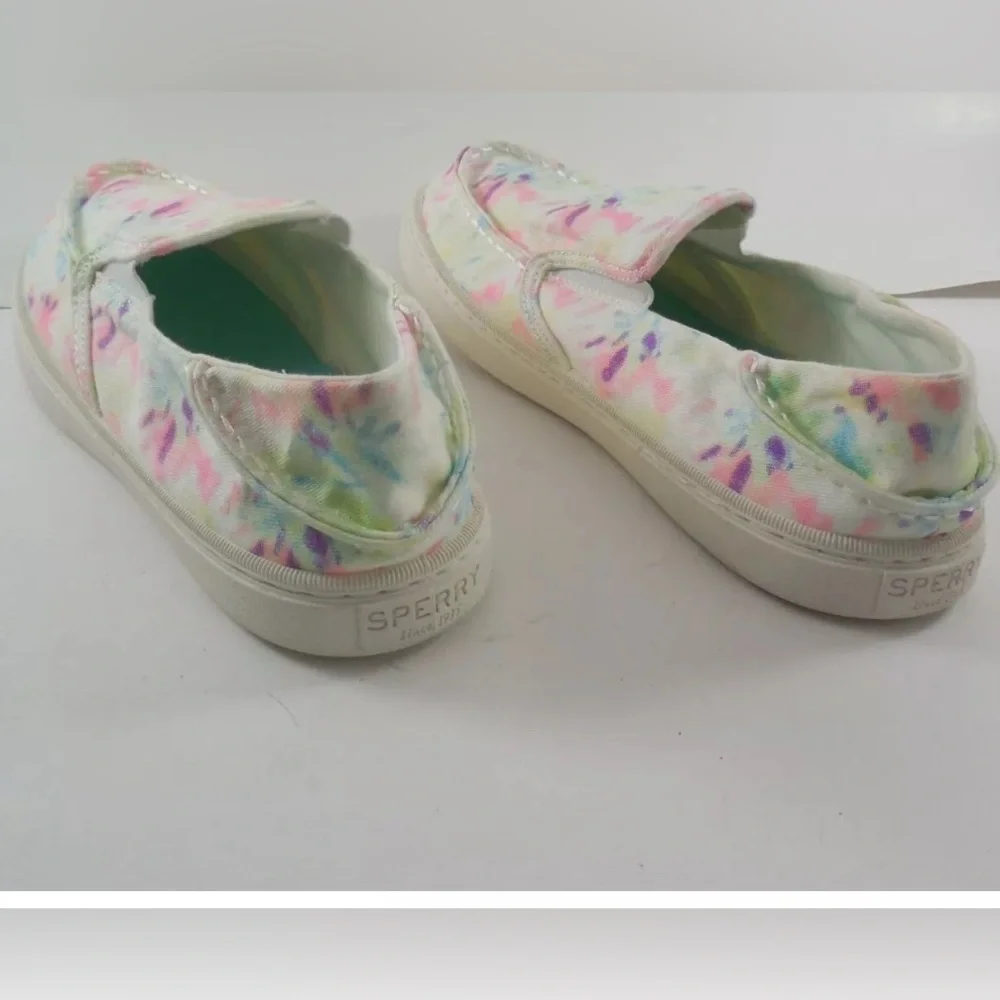 Sperry Top Sider Shoes Girls Sz 4 M Tie Dye Saltie Multicolor Slip On